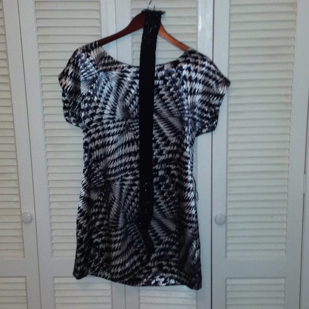Black and White dress with belt